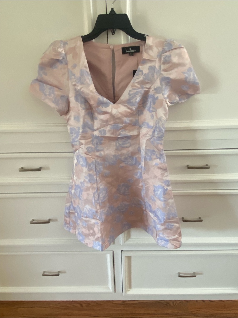 Lulu's Pink and Lavender Floral Mini Dress